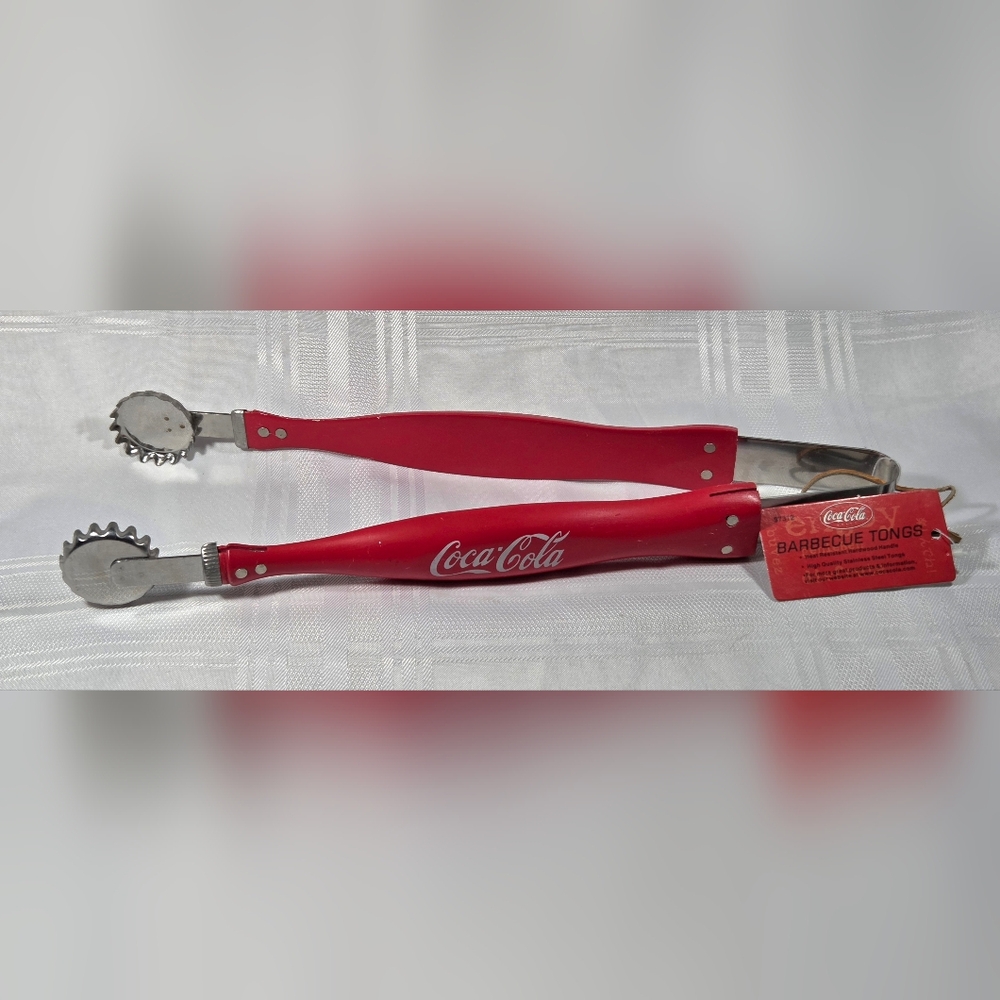 Coca-Cola Wodden Hsndle BBQ Tongs